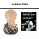 Aliyes Distinctive Artistic Violin Set Designed for Beginners/Students/Kids/adults with Hard Case,Bow,Rosin,Extra Strings (4/4/Full-size)