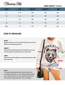 Women's Cute Long Sleeve Top Loose Mama Bear Crewneck Pullover Sweatshirt
