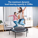 50’’ Trampoline with 5 Levels Adjustable Handle Bar for Adults Kids Max Dynamic Load 330lbs