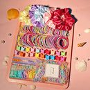 Multicolor Hair Ties For Women Girls,Elastic Ponytail Holders Rubber Band For Thick Hair