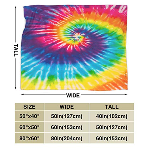 Tie Dye Blanket Throw Smooth Soft Blanket Adult Women Boy Girl Kids Toddler