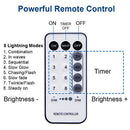 304 LED Curtain String Lights,9.8 x 9.8 ft, 8 Modes Plug Fairy String Light w/ Remote