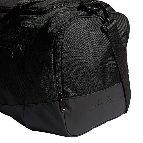 adidas Defender 4 Small Duffel Bag, Black/White, 11.75"x20.5"x11"