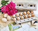 90 Egg Cartons- Printed with Blank Center for Your Custom Stamp