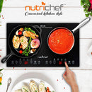 NutriChef Double Induction Cooktop 120V Portable Digital Ceramic Dual Burner
