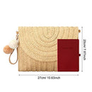 Straw Shoulder Bag Straw Clutch  Crossbody Bag Casual Beach Straw Handmade Bag