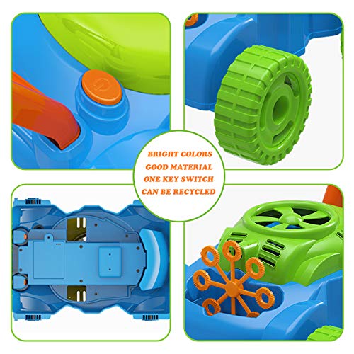 Bubble Lawn Mower for Toddlers, Kids Bubble Blower Maker Machine