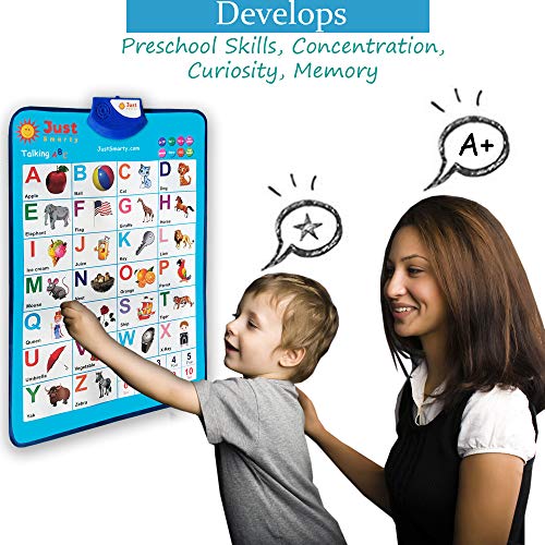 Just Smarty Electronic Interactive Alphabet Wall Chart, Talking ABC & 123s