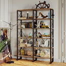 IRONCK Industrial Bookshelf Double Wide 6-Tier, Open Large Bookcase