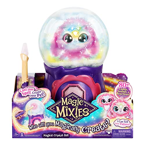 Magic Mixies Magical Misting Crystal Ball with Interactive 8 inch Pink Plush Toy