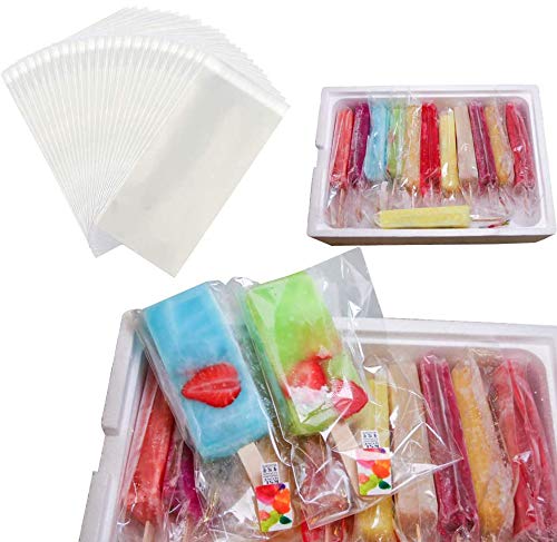 200Pcs Popsicle Bags Ice Cream Bags Ice Pop Bags(Self-sticking)