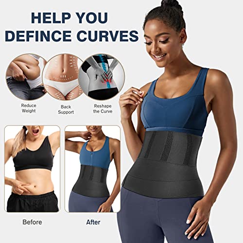 Waist Trainer for Women, Waist Wrap with Tightness Adjustable & Non-Slip, Plus Size