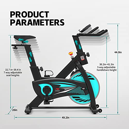 Magnetic Resistance Indoor Cycling Bike With LCD Monitor Smart Spin Bike Connect App
