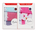 Girls Multi Stripe / Butterfly Print - Tagless Briefs Underwear