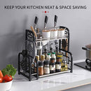 Spice Rack Organizer for Countertop, DUSASA 2-Tier Seasoning Organizer