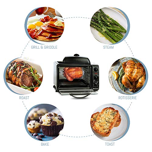 Elite Gourmet Rotisserie, Bake, Grill, Broil, Roast, Toast, Keep Warm and Steam