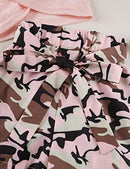 Toddler Girls Clothes Outfits Short Sleeve Twist Wrap Top and Floral Shorts Pants