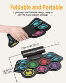 Drum Pad Kit for Beginners Kids with Build-in Stereo Speaker, Drum Sticks, Great Holiday