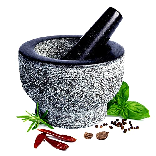 Mortar and Pestle Set - 6-inch, Large, Kitchen Gadgets & Accessories﻿﻿