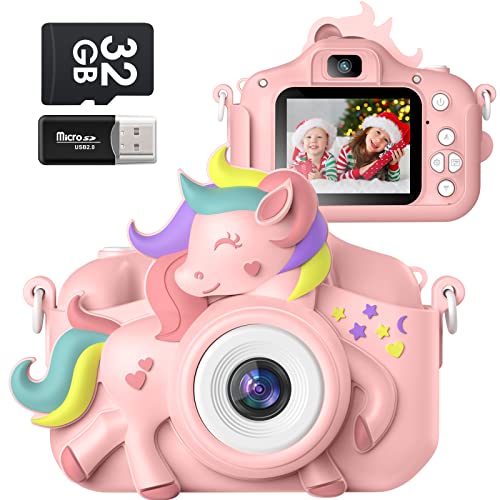 Kids Camera for 3-8 Years Old Toddlers Childrens Boys Girls Unicorn Selfie Camera 20.0