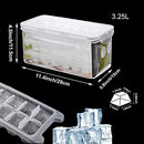 Ice Cube Trays and Ice Cube Storage Container Set With Airtight Locking Lid,3 Packs