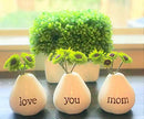 Gift for Mom...LOVE YOU MOM Bud Vases for Birthday Gift, Christmas Gift