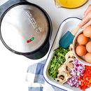 Non-Stick Omelet & Frittata Maker, Teal/Stainless Steel - Makes 2 Individual Portions