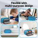 Large Capacity Pencil Case, 4 Compartments Portable Canvas Pencil Bag Pen Case Bag