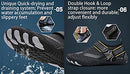 Tongzone Water Shoes for Men Woman Hook and Loop Quick-Dry Hiking Athletic Barefoot Aqua Swim