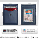Leather Slim Wallets for Men. Wallet Card Holder with Money Clip.