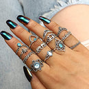 82 Pcs Vintage Silver Knuckle Rings Set for Women