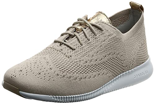 Cole Haan Women's 2.Zerogrand Stitchlite Oxford, rye Knit/Optic White, 7.5