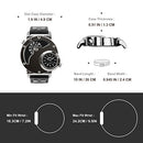 Men's Unique Analog Watch, Waterproof Fashion Dress Quartz Wrist Watch