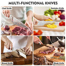 23 PCS Kitchen Knife Set with Block, Germany High Carbon Stainless Steel Chef Knife