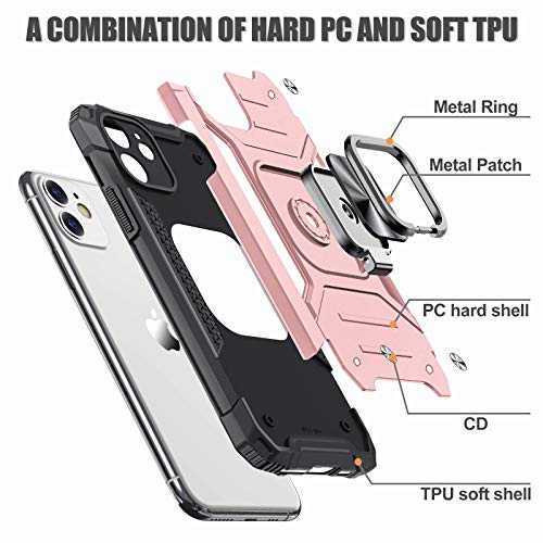 iPhone 11 Case with Screen Protector 2PCS, Military-Grade Drop Protection