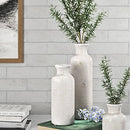 Sullivans Ceramic Vase Set - 3 Small Vases, Rustic Home Decor, Modern Farmhouse; Ideal Shelf Décor, Table Décor, Bookshelf, Mantle, Entryway- Distressed White (CM2333)