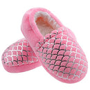 Slippers for Girls Warm Plush Mermaid No-Slip Memory Foam Slippers