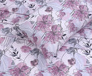 100% Cotton Bed Sheets, 4 Pcs Bed Sets, Pink Floral Print Queen Size Sheets Set
