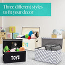 Extra Large Toy Box - Collapsible Toys Storage Chest for Kids w/ Flip-Top Lid