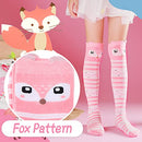 Kids Girls Knee High Socks Long Boot Crazy Silly Fun Gift Cute Tall Animal Socks for Child 6 Pairs