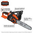 BLACK+DECKER LCS1020 20V Max Lithium Ion Chainsaw, 10 Inch