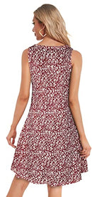 Red Dresses for Women Summer Beach Sleeveless Sundress Pockets