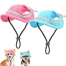 Pet Baseball Hat Round Brim Princess Cap Dog Visor Hat Sun Protection Cap