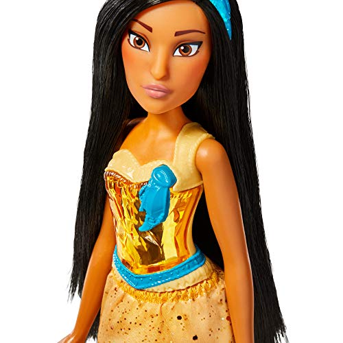 Disney Princess Royal Shimmer Pocahontas Doll, Fashion Doll with Skirt and Accessories, Toy for Kids Ages 3 and Up