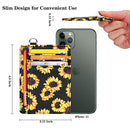 Slim Front Pocket Wallet RFID Blocking Minimalist Credit Card Holder Wallet Sunflower