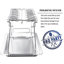 Chicken Leg Wing Rack 14 Slots Stainless Steel Metal Roaster Stand with Drip Tray