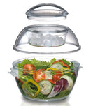 Prodyne Iced Go Salad Bowl, 5.5 Qt, Clear