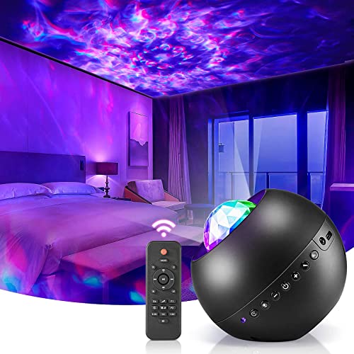 Galaxy Projector for Bedroom, White Noise Galaxy Light, Remote Timer Star Projector