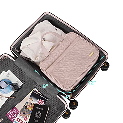 Large Hanging Travel Toiletry Bag, Portable Makeup Organizer Accessories, Pink