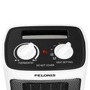 PELONIS Portable Ceramic Space Heater for Small Rooms with Oscillation & Adjustable Thermostat, Classic Style